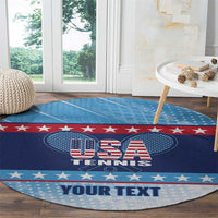 Custom United States Tennis Round Carpet 2025 Go USA - Wonder Print Shop