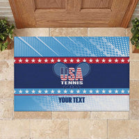 Custom United States Tennis Rubber Doormat 2025 Go USA - Wonder Print Shop