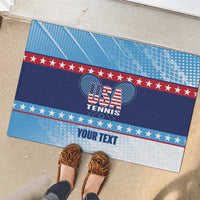 Custom United States Tennis Rubber Doormat 2025 Go USA - Wonder Print Shop