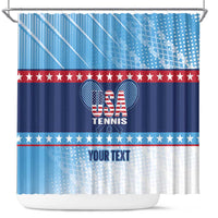 Custom United States Tennis Shower Curtain 2025 Go USA - Wonder Print Shop