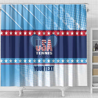Custom United States Tennis Shower Curtain 2025 Go USA - Wonder Print Shop