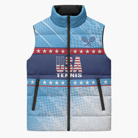 Custom United States Tennis Sleeveless Puffer Jacket 2025 Go USA - Wonder Print Shop