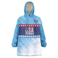 Custom United States Tennis Wearable Blanket Hoodie 2025 Go USA - Wonder Print Shop