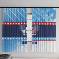 Custom United States Tennis Window Curtain 2025 Go USA - Wonder Print Shop
