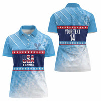 Custom United States Tennis Women Polo Shirt 2025 Go USA - Wonder Print Shop