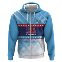 Custom United States Tennis Zip Hoodie 2025 Go USA - Wonder Print Shop