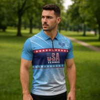 Custom United States Tennis Zipper Polo Shirt 2025 Go USA - Wonder Print Shop