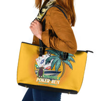 Poker Run Dominica 2026 Leather Tote Bag Nature Island Of Caribbean