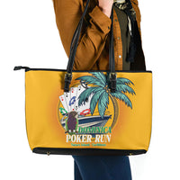 Poker Run Dominica 2026 Leather Tote Bag Nature Island Of Caribbean