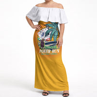 Poker Run Dominica 2026 Off Shoulder Maxi Dress Nature Island Of Caribbean