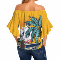 Poker Run Dominica 2026 Off Shoulder Wrap Waist Top Nature Island Of Caribbean