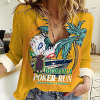 Poker Run Dominica 2026 Women Casual Shirt Nature Island Of Caribbean