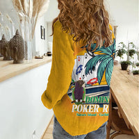 Poker Run Dominica 2026 Women Casual Shirt Nature Island Of Caribbean