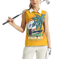 Poker Run Dominica 2026 Women Sleeveless Polo Shirt Nature Island Of Caribbean