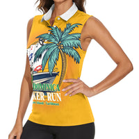 Poker Run Dominica 2026 Women Sleeveless Polo Shirt Nature Island Of Caribbean