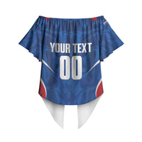 Cape Verde Basketball 2026 Custom Off Shoulder Wrap Waist Top Come On Hammer Sharks