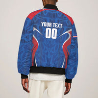 Cape Verde Basketball 2026 Custom Sleeve Zip Bomber Jacket Come On Hammer Sharks