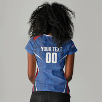 Cape Verde Basketball 2026 Custom Women V-Neck T-Shirt Come On Hammer Sharks