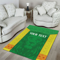 Senegal Basketball 2026 Custom Area Rug Come On Lions African Pattern