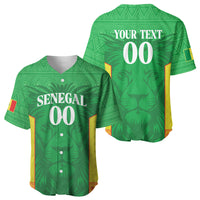Senegal Basketball 2026 Custom Baseball Jersey Come On Lions African Pattern