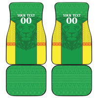 Senegal Basketball 2026 Custom Car Mats Come On Lions African Pattern
