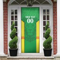 Senegal Basketball 2026 Custom Door Cover Come On Lions African Pattern