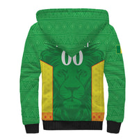 Senegal Basketball 2026 Custom Sherpa Hoodie Come On Lions African Pattern