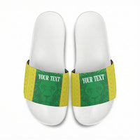 Senegal Basketball 2026 Custom Slide Sandals Come On Lions African Pattern