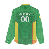 Senegal Basketball 2026 Custom Women Casual Shirt Come On Lions African Pattern