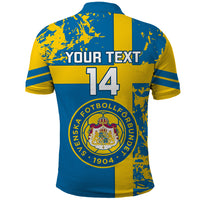 Custom Sweden Football Polo Shirt Come On Sverige 2023 World Cup - Wonder Print Shop