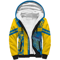 Custom Sweden Football Sherpa Hoodie Come On Sverige 2023 World Cup - Wonder Print Shop