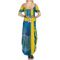 Custom Sweden Football Summer Maxi Dress Come On Sverige 2023 World Cup - Wonder Print Shop
