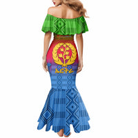 Eritrea Revolution Day Mermaid Dress Eritrean Kente Pattern Gradient Style - Wonder Print Shop