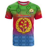 Eritrea Revolution Day T Shirt Eritrean Kente Pattern Gradient Style - Wonder Print Shop