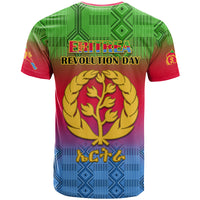Eritrea Revolution Day T Shirt Eritrean Kente Pattern Gradient Style - Wonder Print Shop