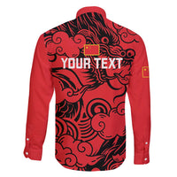 Personalised China Badminton Family Matching Long Sleeve Bodycon Dress and Hawaiian Shirt 2024 Chinese Dragon Version - Wonder Print Shop