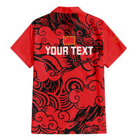 Personalised China Badminton Family Matching Mermaid Dress and Hawaiian Shirt 2024 Chinese Dragon Version - Wonder Print Shop