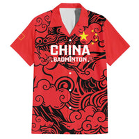 Personalised China Badminton Family Matching Short Sleeve Bodycon Dress and Hawaiian Shirt 2024 Chinese Dragon Version - Wonder Print Shop