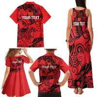 Personalised China Badminton Family Matching Tank Maxi Dress and Hawaiian Shirt 2024 Chinese Dragon Version - Wonder Print Shop