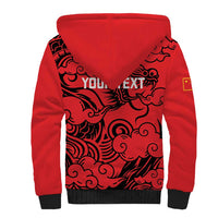 Personalised China Badminton Sherpa Hoodie 2024 Chinese Dragon Version - Wonder Print Shop