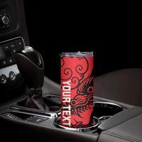 Personalised China Badminton Skinny Tumbler 2024 Chinese Dragon Version - Wonder Print Shop