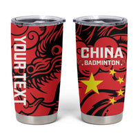 Personalised China Badminton Tumbler Cup 2024 Chinese Dragon Version - Wonder Print Shop
