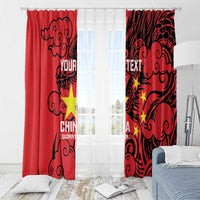 Personalised China Badminton Window Curtain 2024 Chinese Dragon Version - Wonder Print Shop
