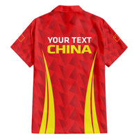 Personalised China Badminton Family Matching Off The Shoulder Long Sleeve Dress and Hawaiian Shirt 2024 Sporty Red Version - Wonder Print Shop