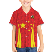 Personalised China Badminton Family Matching Puletasi and Hawaiian Shirt 2024 Sporty Red Version - Wonder Print Shop