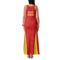 Personalised China Badminton Family Matching Tank Maxi Dress and Hawaiian Shirt 2024 Sporty Red Version - Wonder Print Shop