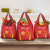 Personalised China Badminton Grocery Bag Sporty Red Version