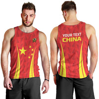 Personalised China Badminton Men Tank Top 2024 Sporty Red Version - Wonder Print Shop