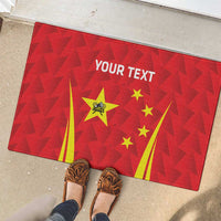 Personalised China Badminton Rubber Doormat 2024 Sporty Red Version - Wonder Print Shop