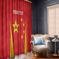 Personalised China Badminton Window Curtain 2024 Sporty Red Version - Wonder Print Shop